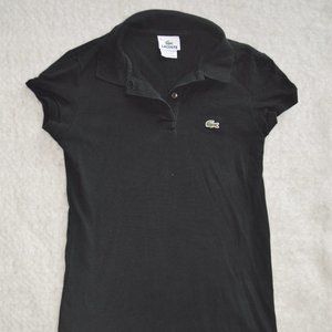 LACOSTE Black Cotton Polo